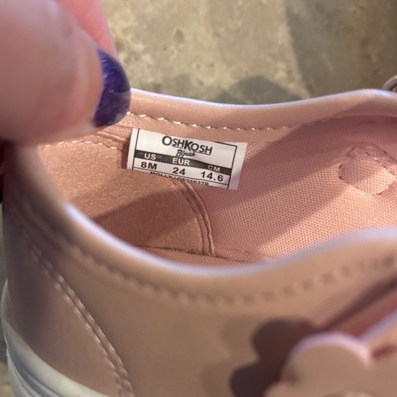 OshKosh B'gosh Pink Dress Shoes with Flower Accent - Picture 7 of 8